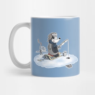 Ice Fishing Badger Mug